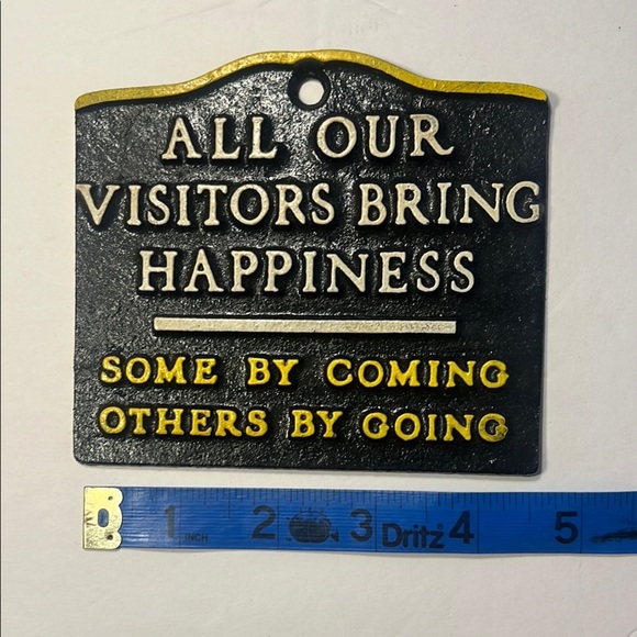 Vintage Black and Yellow Decorative Sign - Picture 7 of 15